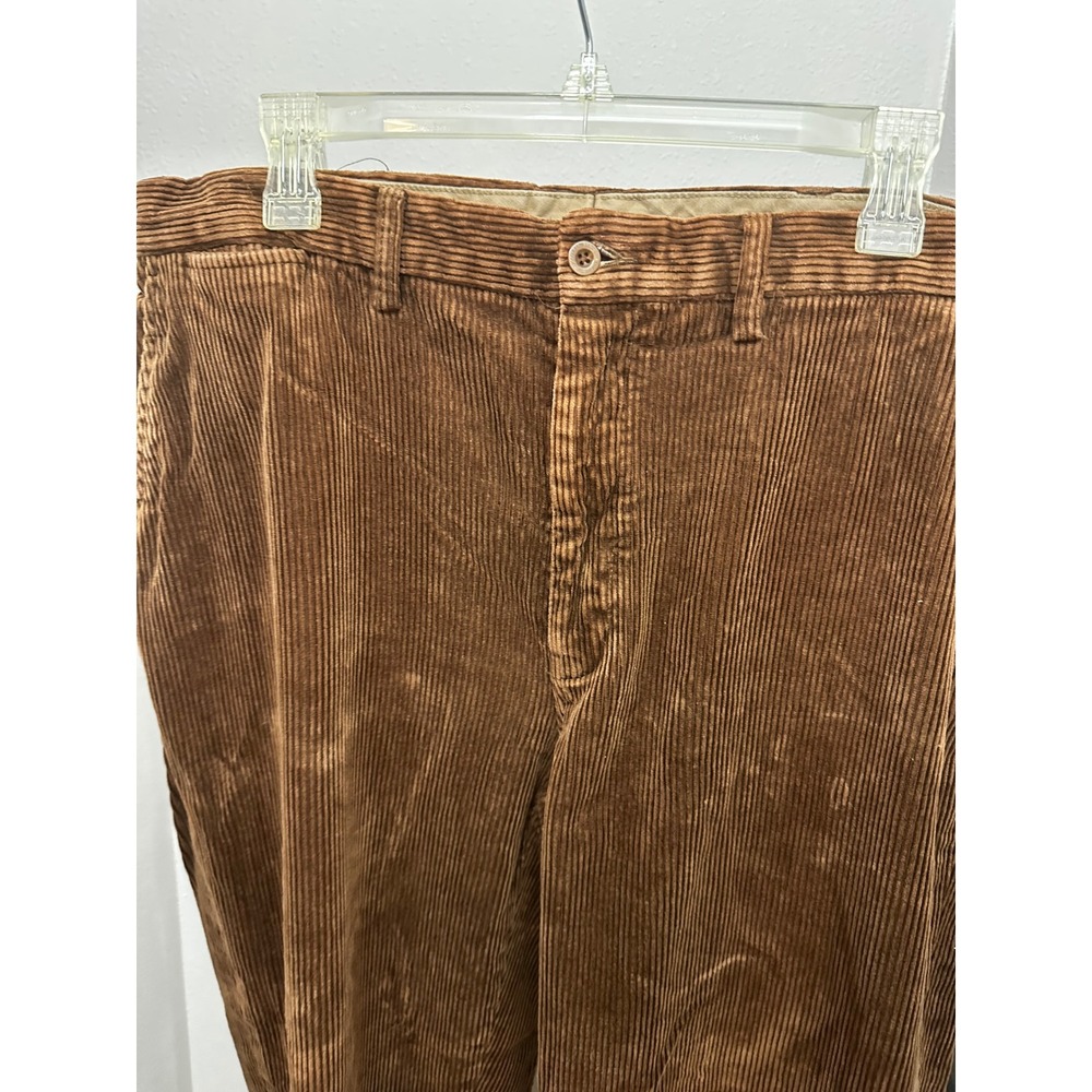 Polo Ralph Lauren Mens Brown Wide Wale Corduroy Pants 100% Cotton 36/30 - Picture 3 of 10